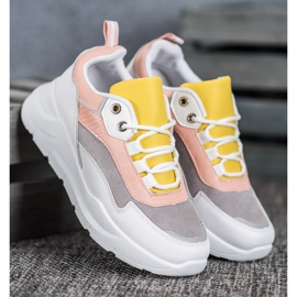 SHELOVET Scarpe Da Ginnastica Sulla Piattaforma bianca multicolore 2