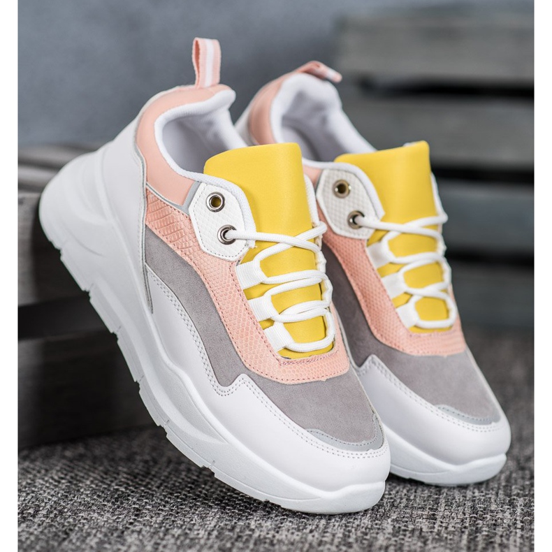 SHELOVET Scarpe Da Ginnastica Sulla Piattaforma bianca multicolore 2