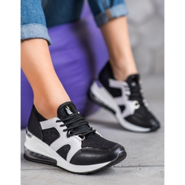 Weide Scarpe sportive nere con glitter nero 1