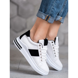 Weide Scarpe sportive con inserti neri bianco nero 1