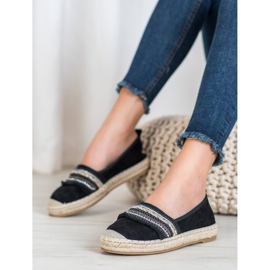 RTX WALK Espadrillas comode con ornamenti nero 2