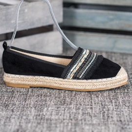 RTX WALK Espadrillas comode con ornamenti nero 1