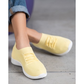 SHELOVET Scarpe gialle traforate giallo 2
