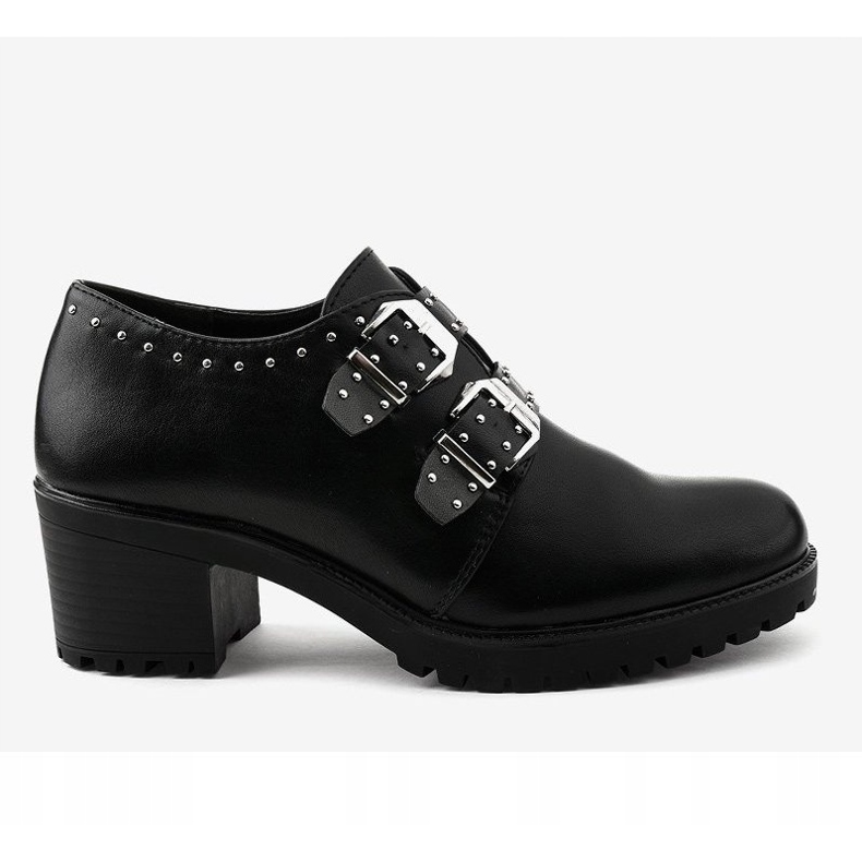 Scarpe brogue nere con borchie sul blocco NC176 nero 2