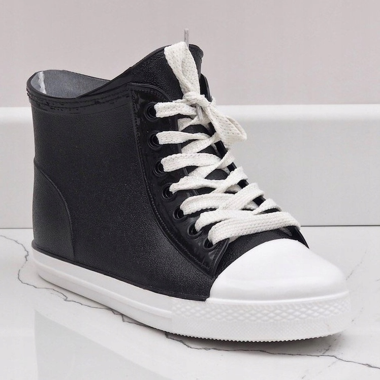 Sneakers allacciate Galosce nere SD527-1 nero 2