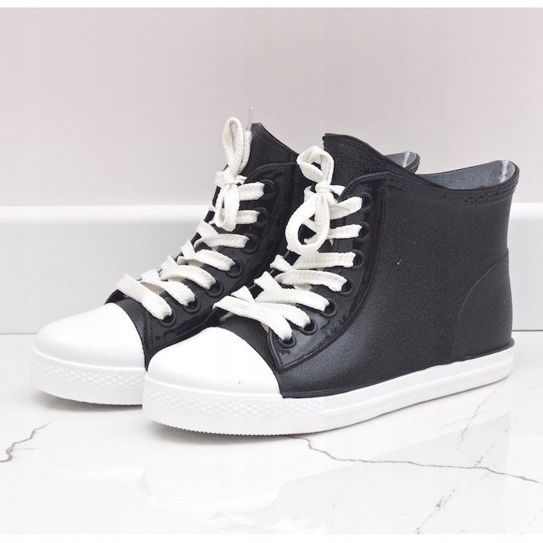 Sneakers allacciate Galosce nere SD527-1 nero 1