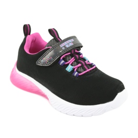 American Club ES14 scarpe sportive rosa nere nero viola 1