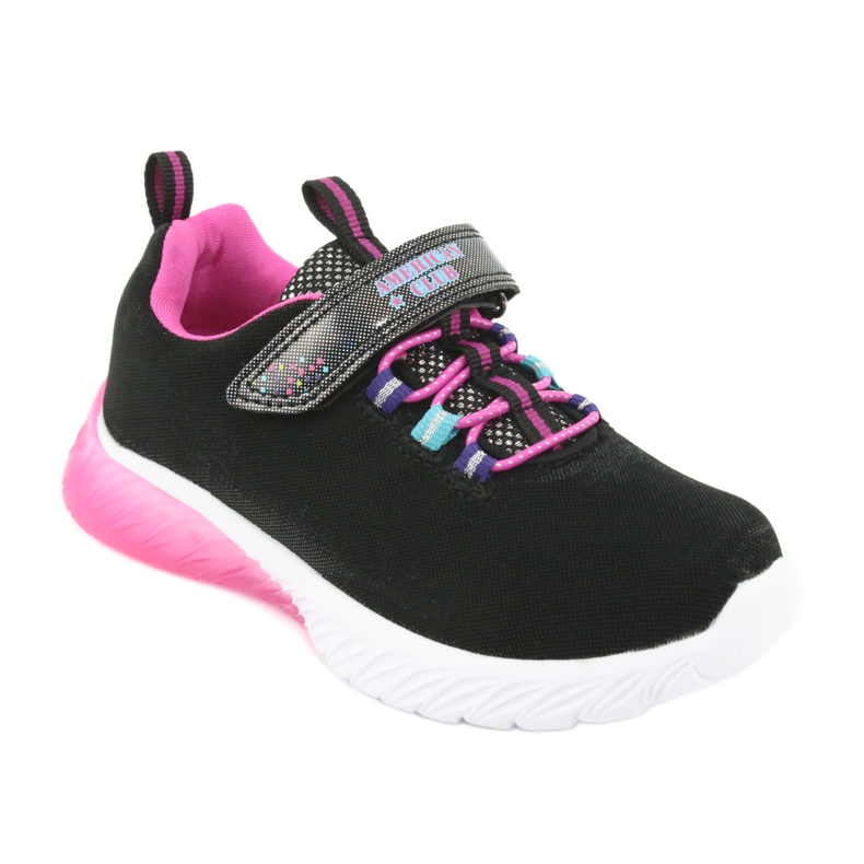 American Club ES14 scarpe sportive rosa nere nero viola 1