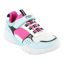 Scarpe sportive American Club ES07 alla moda bianco blu rosa 1