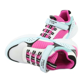 Scarpe sportive American Club ES07 alla moda bianco blu rosa 5