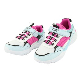 Scarpe sportive American Club ES07 alla moda bianco blu rosa 3