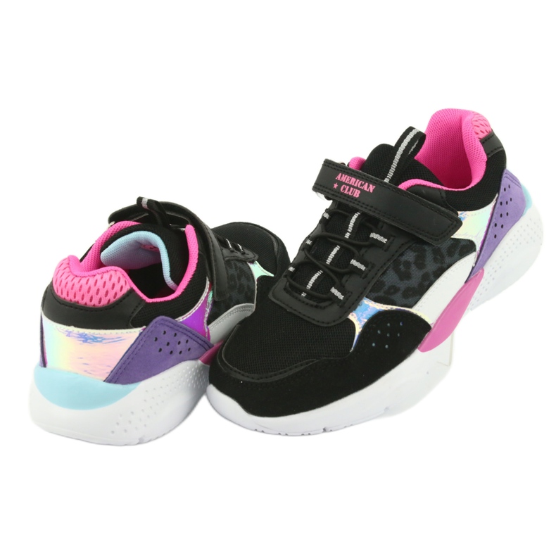 Scarpe sportive American Club ES07 alla moda nero viola rosa grigio 4