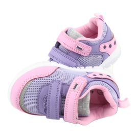 American Club ES23 due scarpe sportive con velcro viola rosa 6