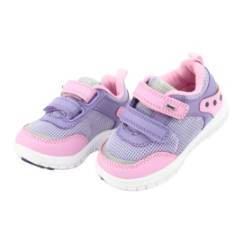 American Club ES23 due scarpe sportive con velcro viola rosa 3