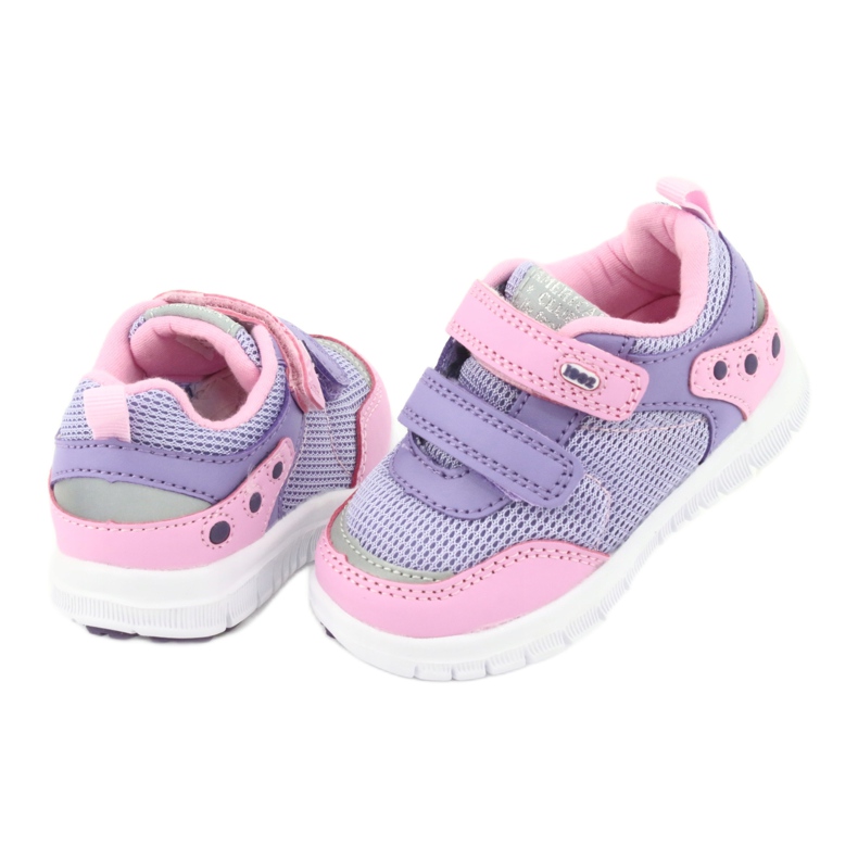 American Club ES23 due scarpe sportive con velcro viola rosa 4