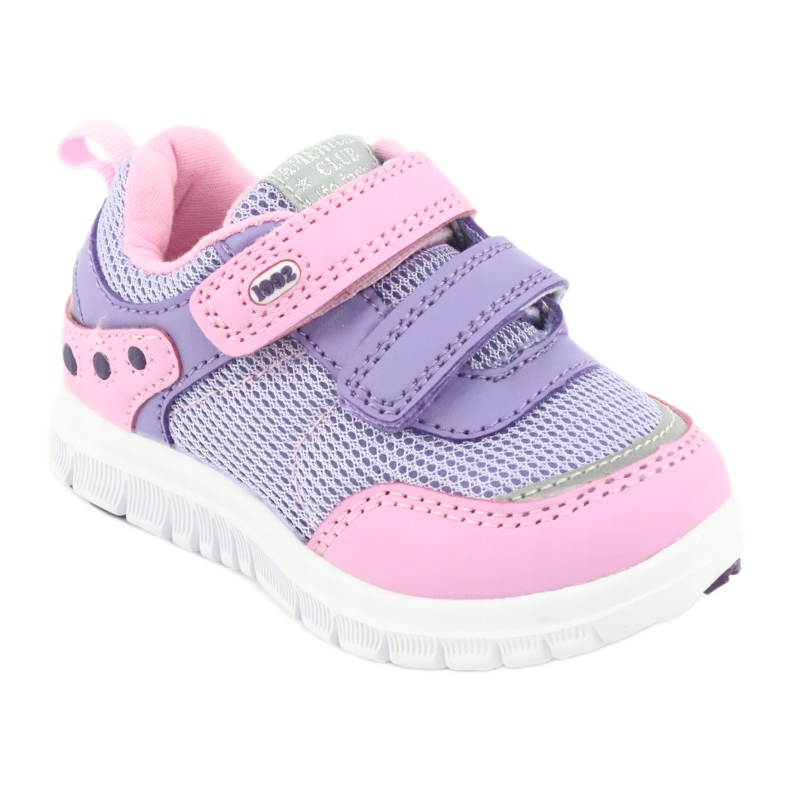 American Club ES23 due scarpe sportive con velcro viola rosa 1