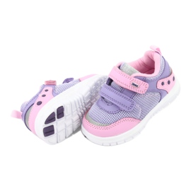 American Club ES23 due scarpe sportive con velcro viola rosa 5