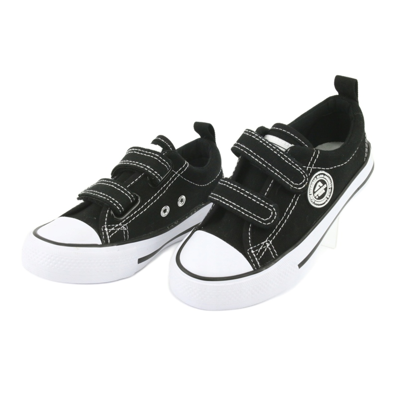 Sneakers nere con chiusura strappo American Club LH35 nero 3