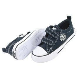 Scarpe da ginnastica in velcro Navy American Club LH35 blu 4