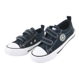 Scarpe da ginnastica in velcro Navy American Club LH35 blu 2