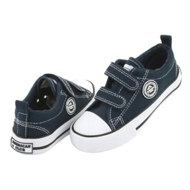 Scarpe da ginnastica in velcro Navy American Club LH35 blu 3