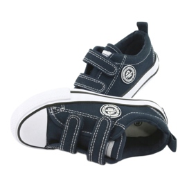Scarpe da ginnastica in velcro Navy American Club LH35 blu 5