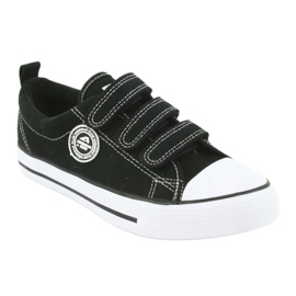 American Club Sneakers da bambino americane con velcro LH33 / 20 bianco nero 1