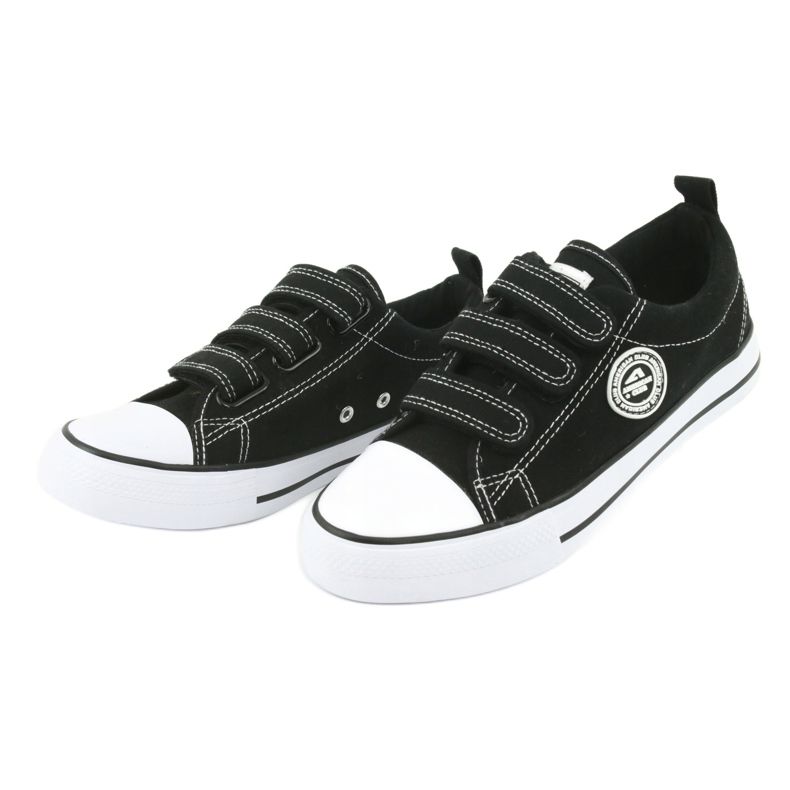 American Club Sneakers nere con velcro American LH31 nero 3