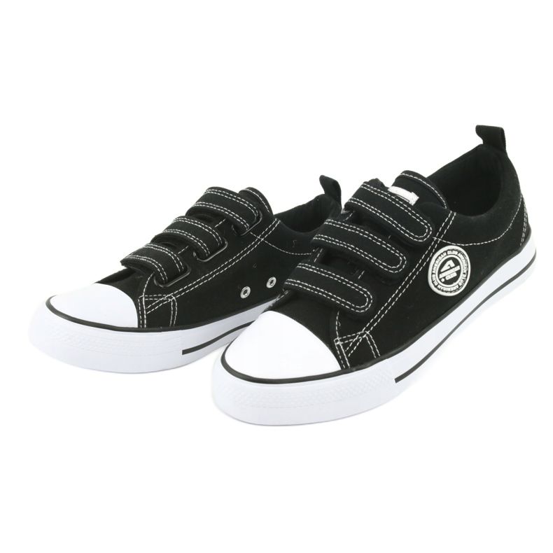 American Club Sneakers nere con velcro American LH31 nero 4