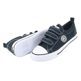 American Club Sneaker American LH31 blu navy con velcro 4
