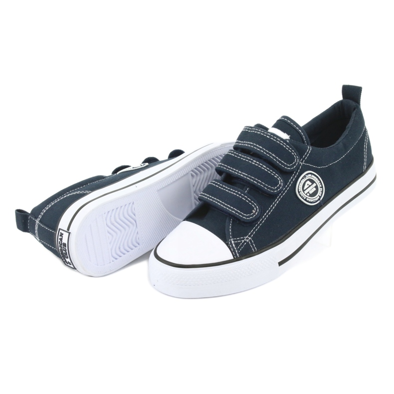 American Club Sneaker American LH31 blu navy con velcro 4