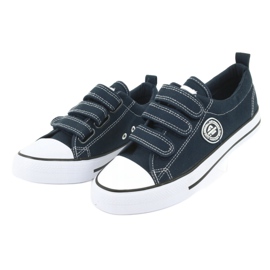 American Club Sneaker American LH31 blu navy con velcro 3