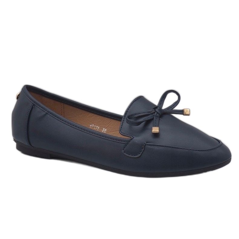 Mocassino ballerina in ecopelle blu navy 9F175 1