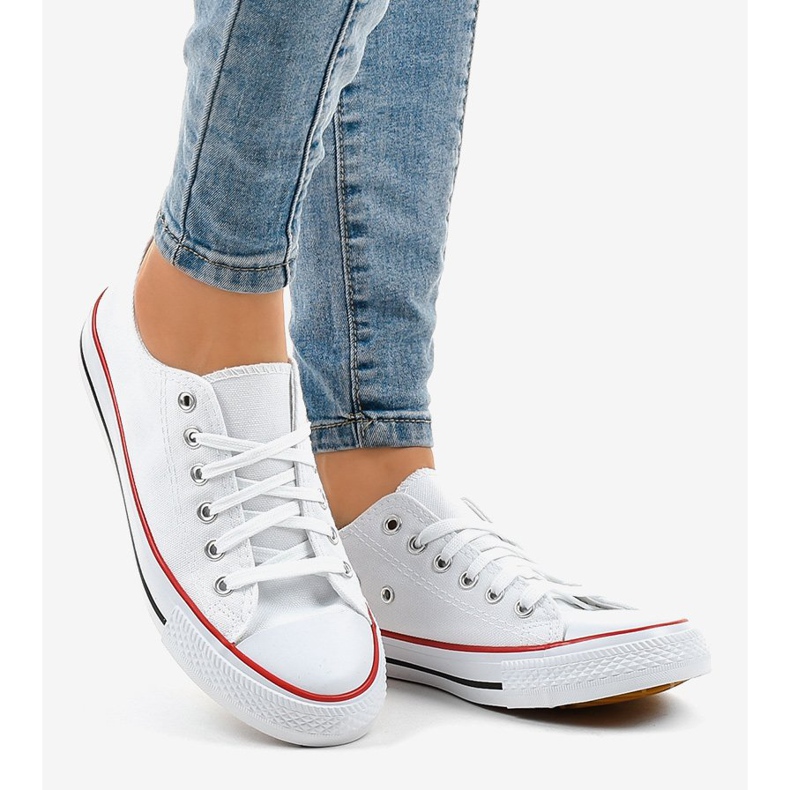 Sneakers classiche da donna bianche ZC-2 bianco 2