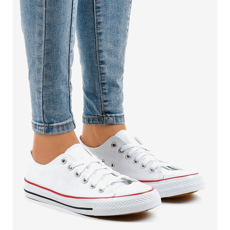 Sneakers classiche da donna bianche ZC-2 bianco 1