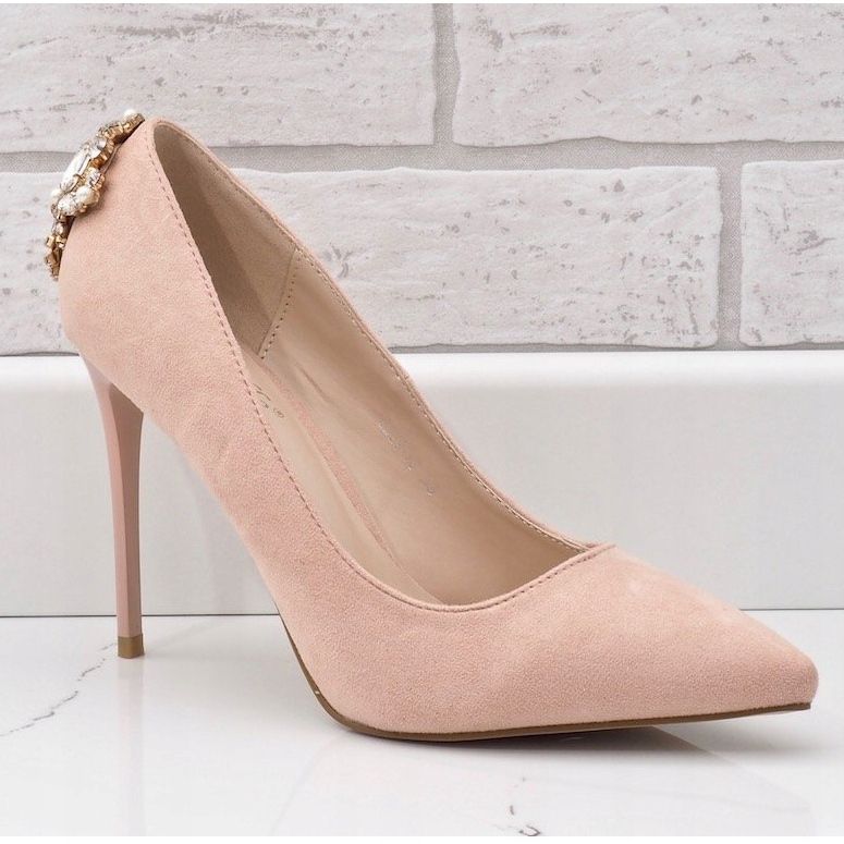 Tacchi classici rosa con zirconi 9229-13 1