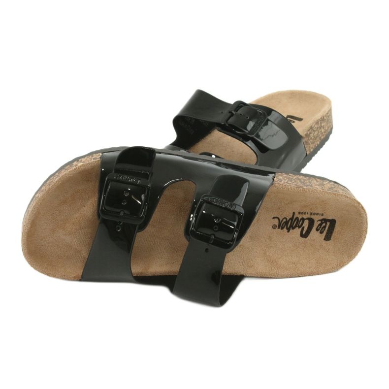 Pantofole anatomiche laccate nere Lee Cooper 1043 nero 4