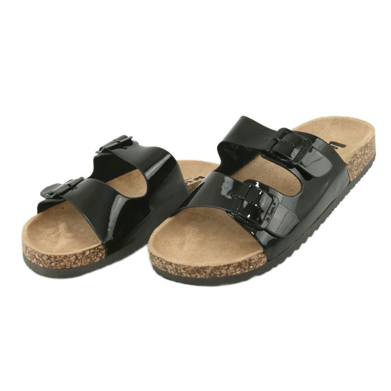 Pantofole anatomiche laccate nere Lee Cooper 1043 nero 2
