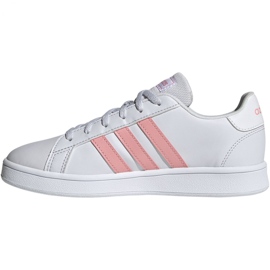 Scarpe adidas Grand Court K Jr EG1995 bianco rosa 2