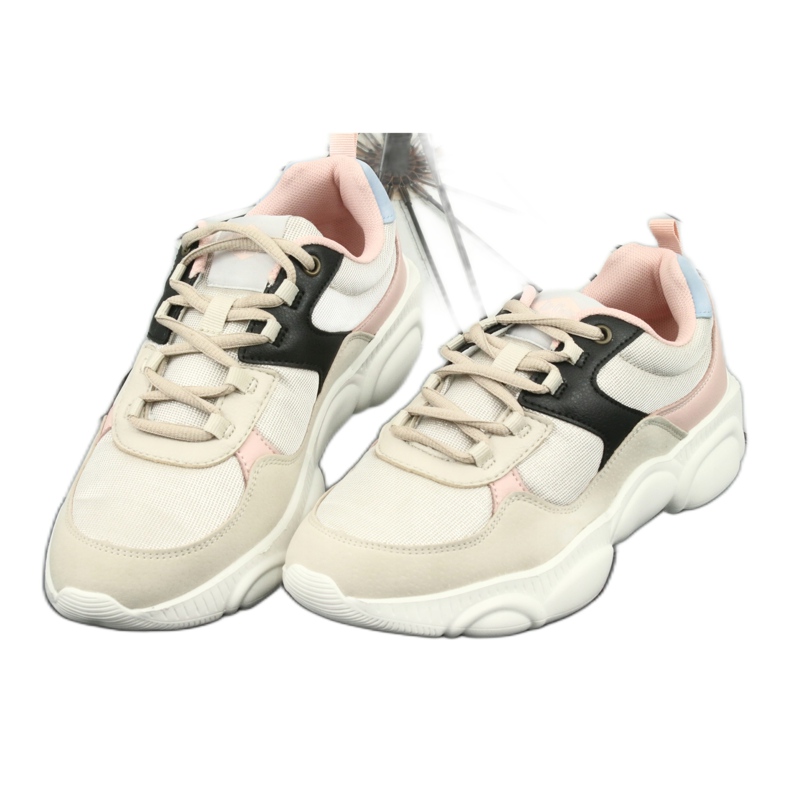 Scarpe sportive da donna Lee Cooper 1275 beige/rosa 2
