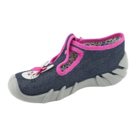 Scarpe per bambini Befado 110P379 blu navy rosa 2