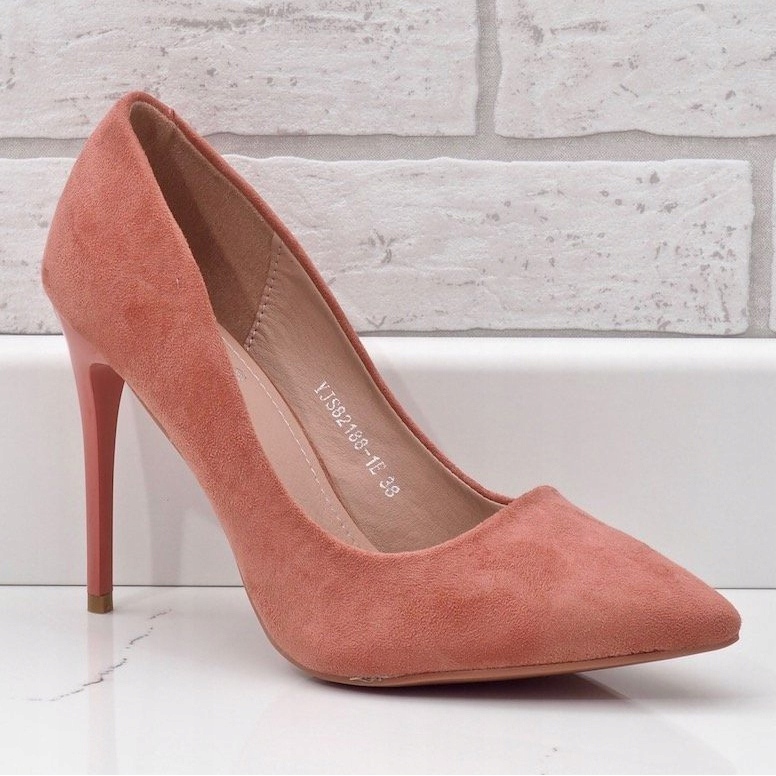 Scarpe classiche rosa in ecopelle scamosciata YJS82188 1