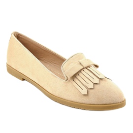 Mocassino lordsy beige in ecopelle scamosciata 2358 1