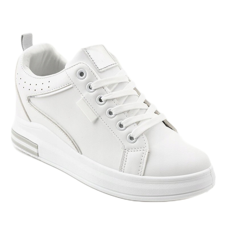 Sneakers bianche sulla zeppa SC12 bianca 1