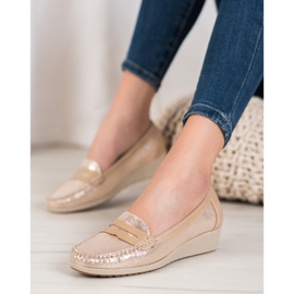 Comer Mocassini eleganti sulla piattaforma giallo 1