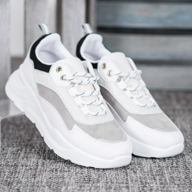 SHELOVET Scarpe Da Ginnastica Sulla Piattaforma bianco nero 1