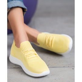SHELOVET Scarpe sportive leggere giallo 1