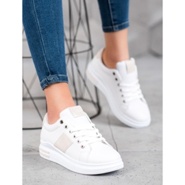 Weide Scarpe sportive con inserti beige bianca 2