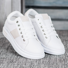 Weide Scarpe sportive con inserti beige bianca 1