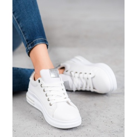 Weide Scarpe sportive con inserti argento bianco 1